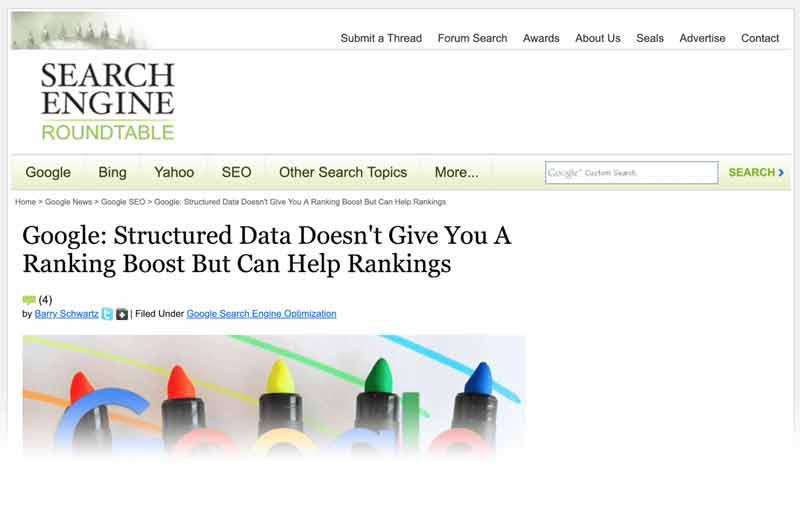 گوگل می‌گوید داده ساختاریافته دلیلی بر رتبه بهتر نیست