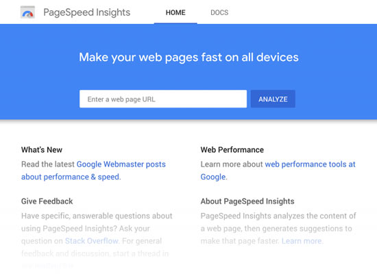 ابزار Page speed insight