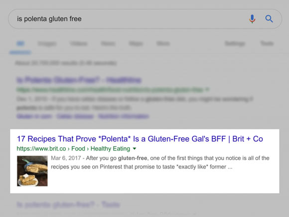 جستجوی گوگل برای polenta