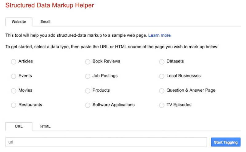 Structured Data Markup Helper اسنیپت چیست
