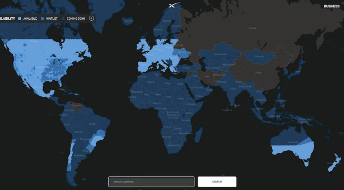 کشورهای تحت پوشش اینترنت استارلینک